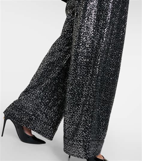 dolce gabbana grosgrain pants|dolce and gabbana sequin pants.